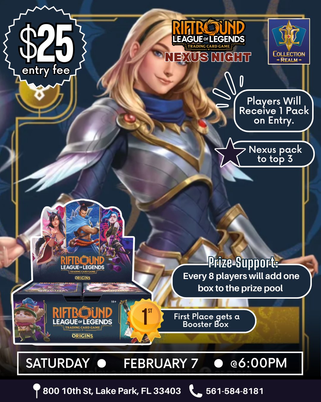 Riftbound League of Legends TCG Nexus Night – Feb 7 (Sat) 6:00 PM