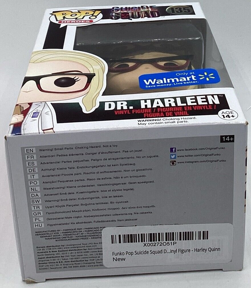 Dr. Harleen Funko Pop 135 Walmart Exclusive Suicide Squad Harley Quinn