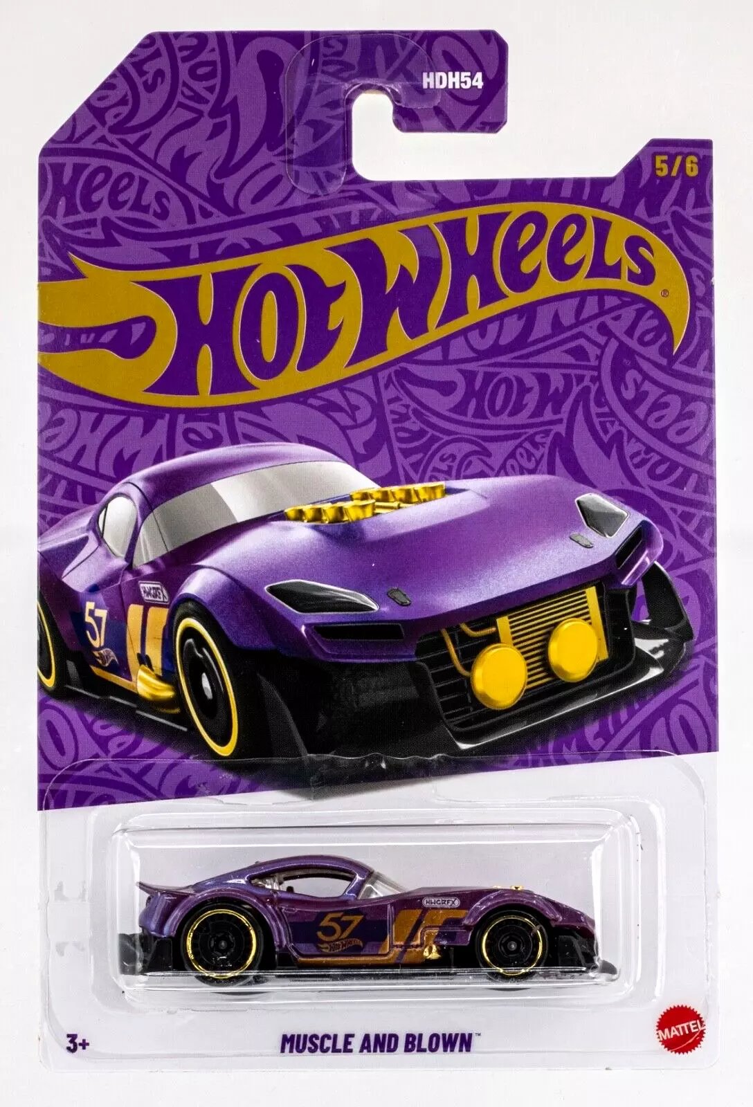 Hot Wheels Pearl and Chrome Vehicle 2025 Mix 1 Pack of 5 ( Muscle and Blown, Volkswagen Baja Bug, '73 Jeep J10, 1955 Corvette, and D-Muscle) - 1:64 Scale Die-Cast Collectible Toy Car