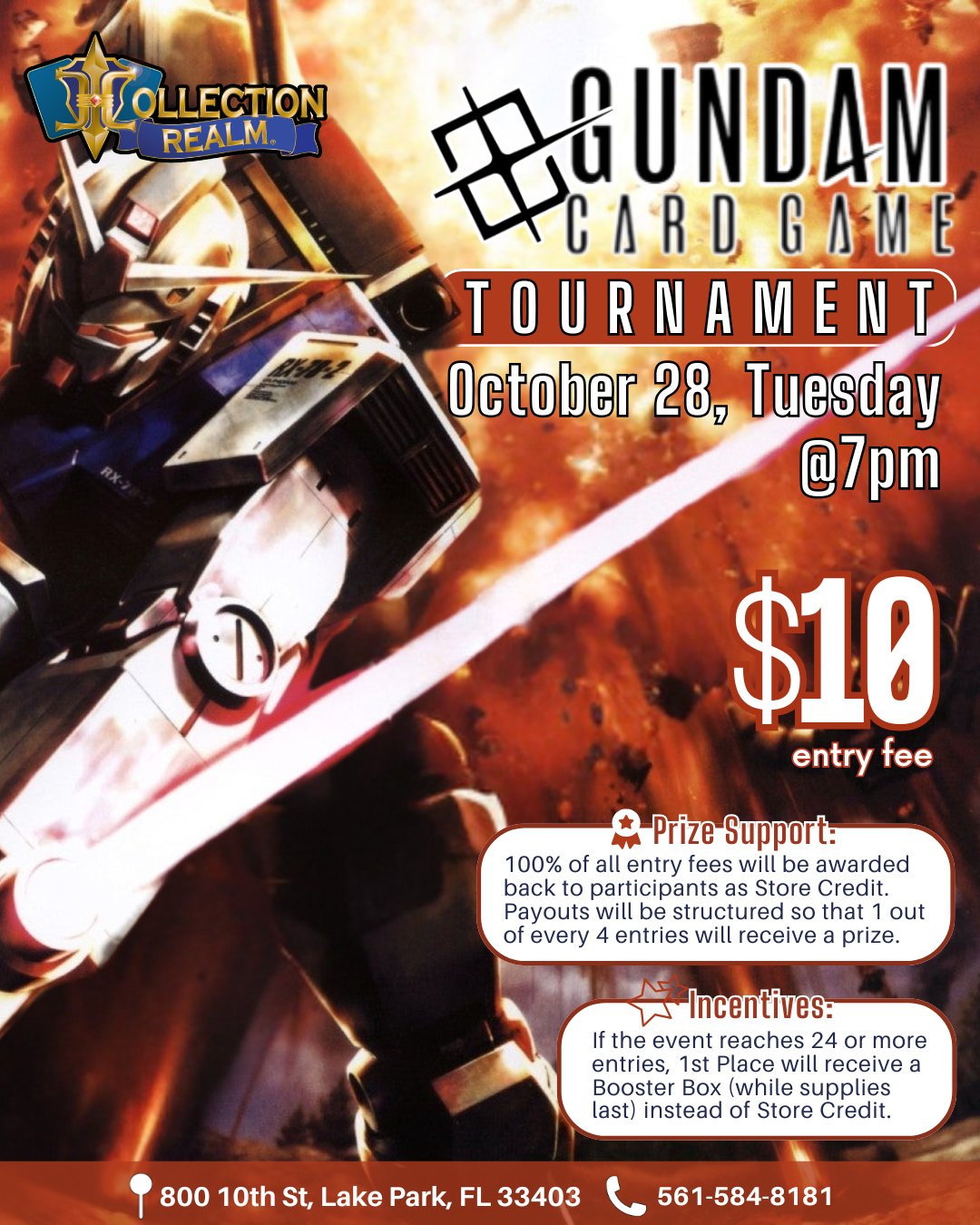 Gundam Card Game Tournament – Tuesday, October 28 at 7:00 PM