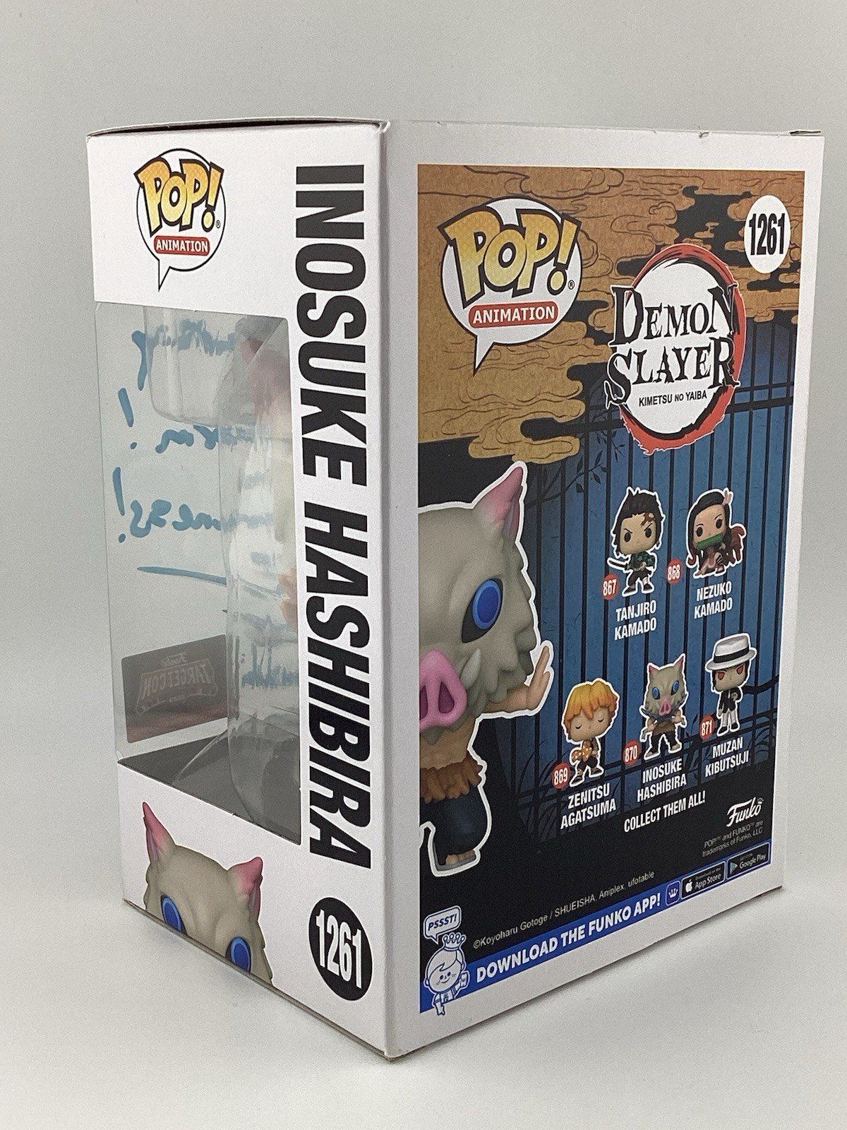 Funko Pop! Demon Slayer: Kimetsu no Yaiba - Inosuke Hashibira -Signed Bryce P