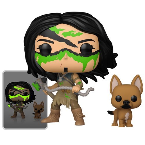 Naru with Sarii #1910 Funko Pop! Buddy Plus Prey - Approx. 3 1/2" (Naru) and 1 3/4"(Sarii) Glows In The Dark Collectible Vinyl Figures Bundled with Display Box Protector Case