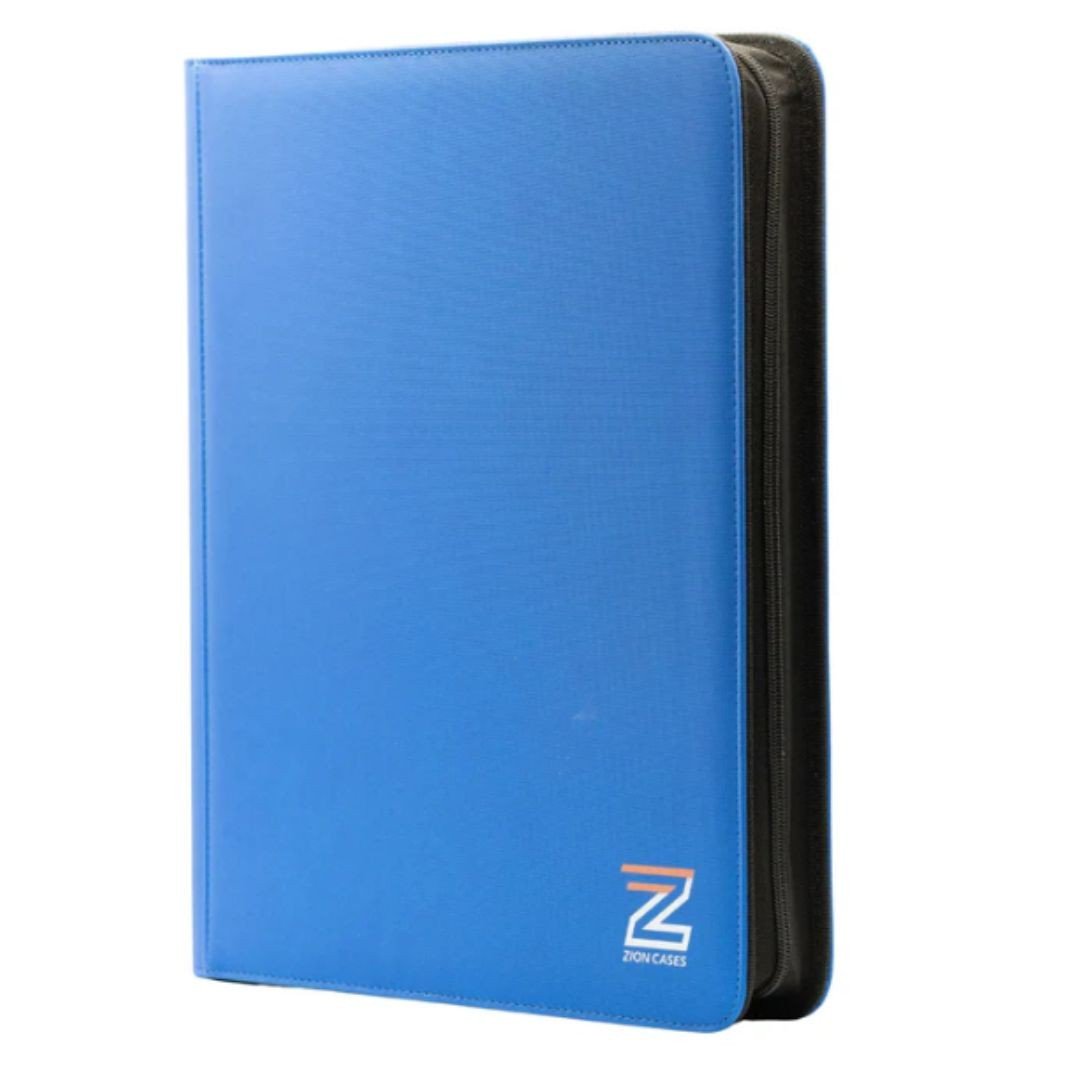 Zion Cases Diamond Toploader Binder Royal Blue 9 Pocket Trading Card Album