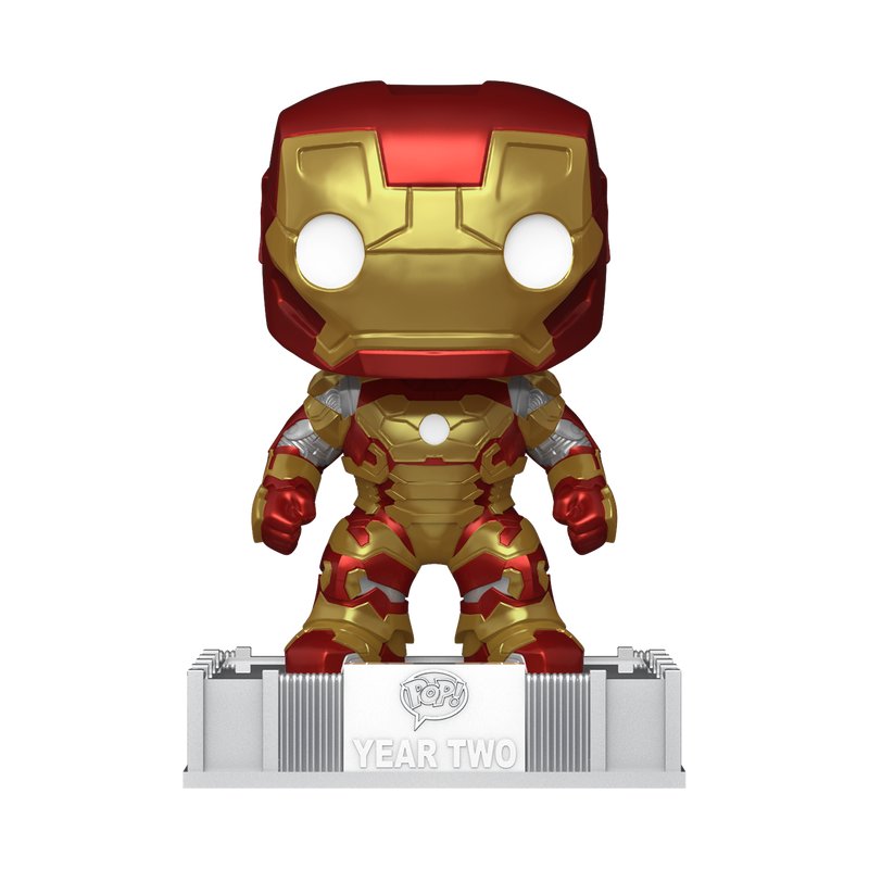 Iron Man Funko Pop! Classics Marvel - Approx. 4.35" Exclusive Collectible Vinyl Figure #11C in Silver-Tone Window Box with Tin Protective Case