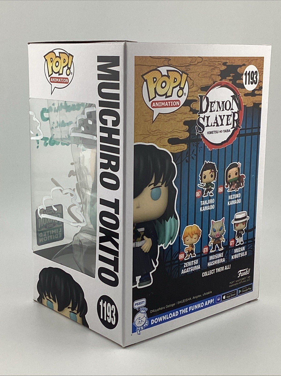 Funko Pop! Muichiro Tokito #1193 - 2022 Funkon LE - Signed By Griffin Burns