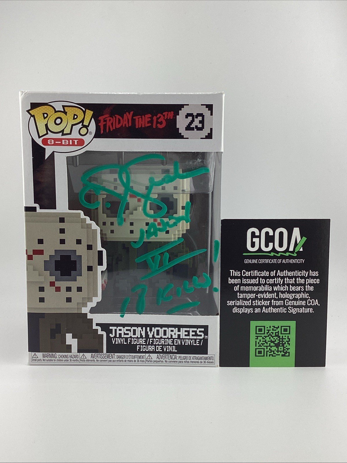 Funko Pop! 8-Bit: Friday the 13th - Jason Voorhees Signed C J Graham #23
