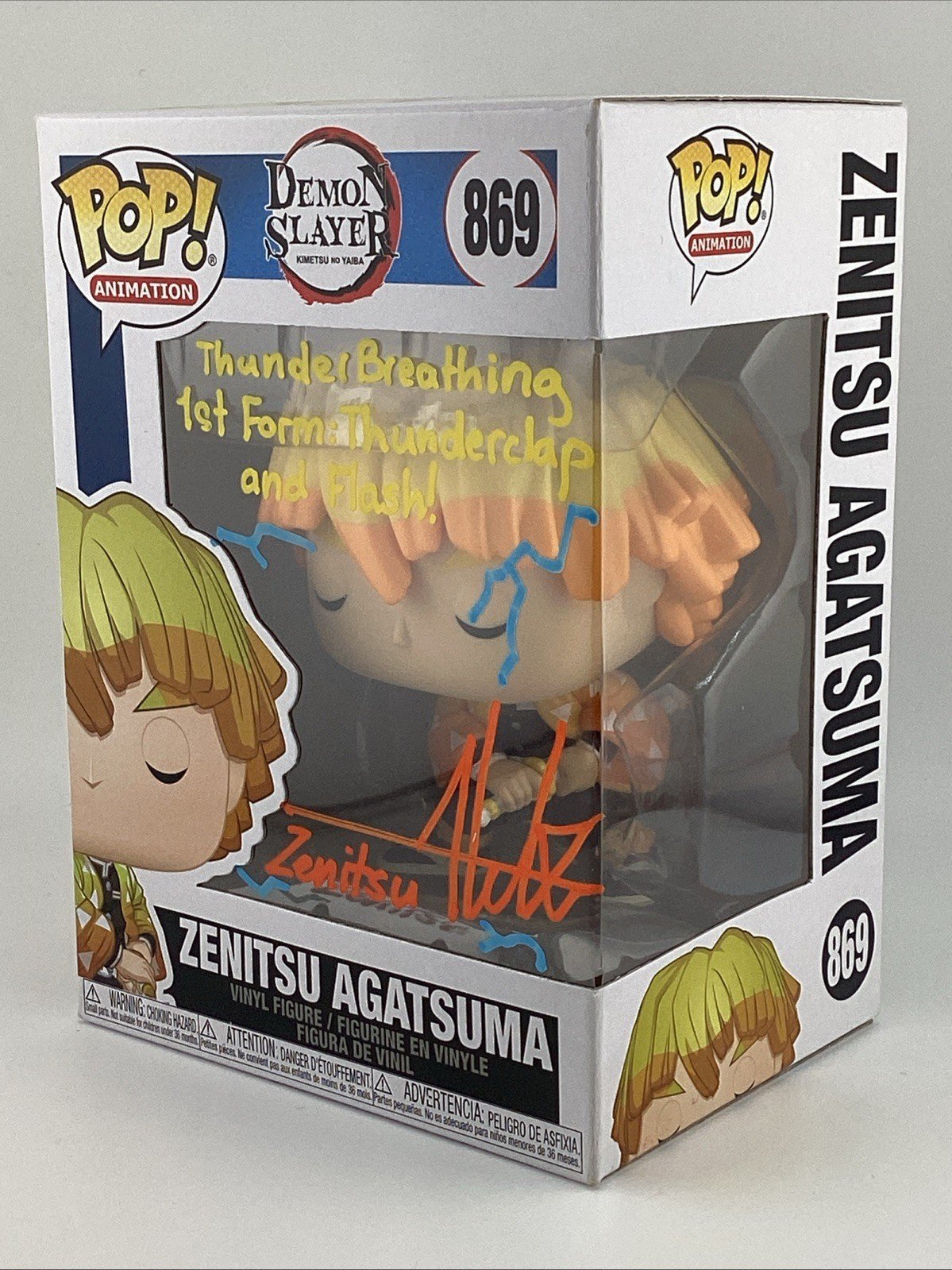 Funko Pop! Demon Slayer: Kimetsu no Yaiba - Zenitsu Agatsuma Signed Aleks L #869