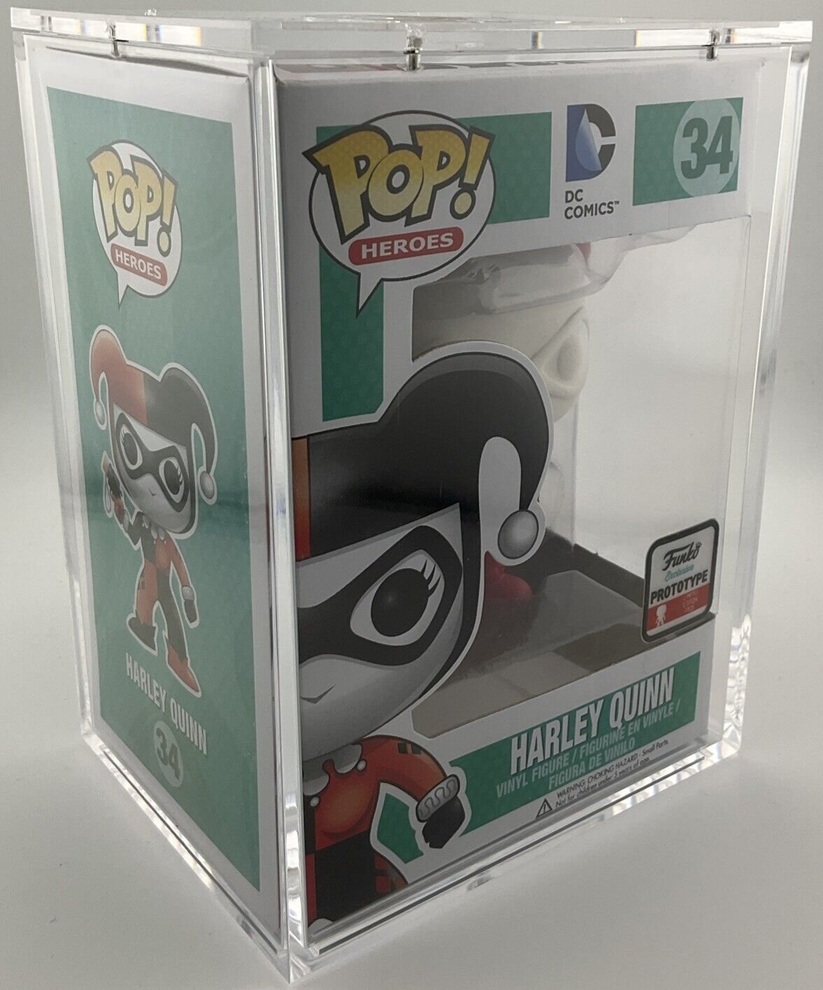 Funko POP! Heroes (DC Comics) Harley Quinn #34 Prototype + Keychain Prototype