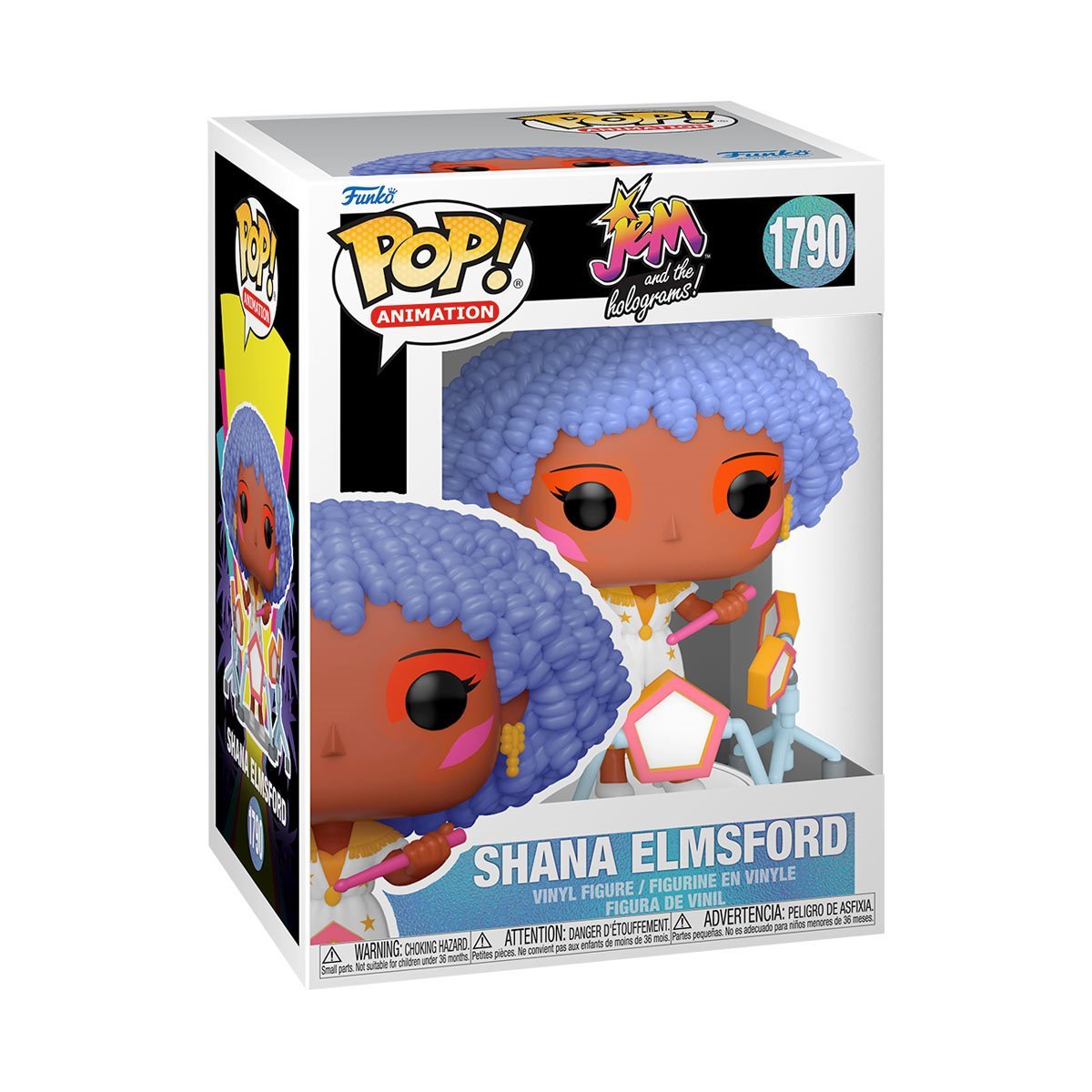 Funko Pop! Animation Jem and the Holograms Pack of 5 (Synergy #1791, Shana Elmsford #1790, Benton #1789, Jem #1788, and Aja Leith #1787) Collectible Vinyl Figures