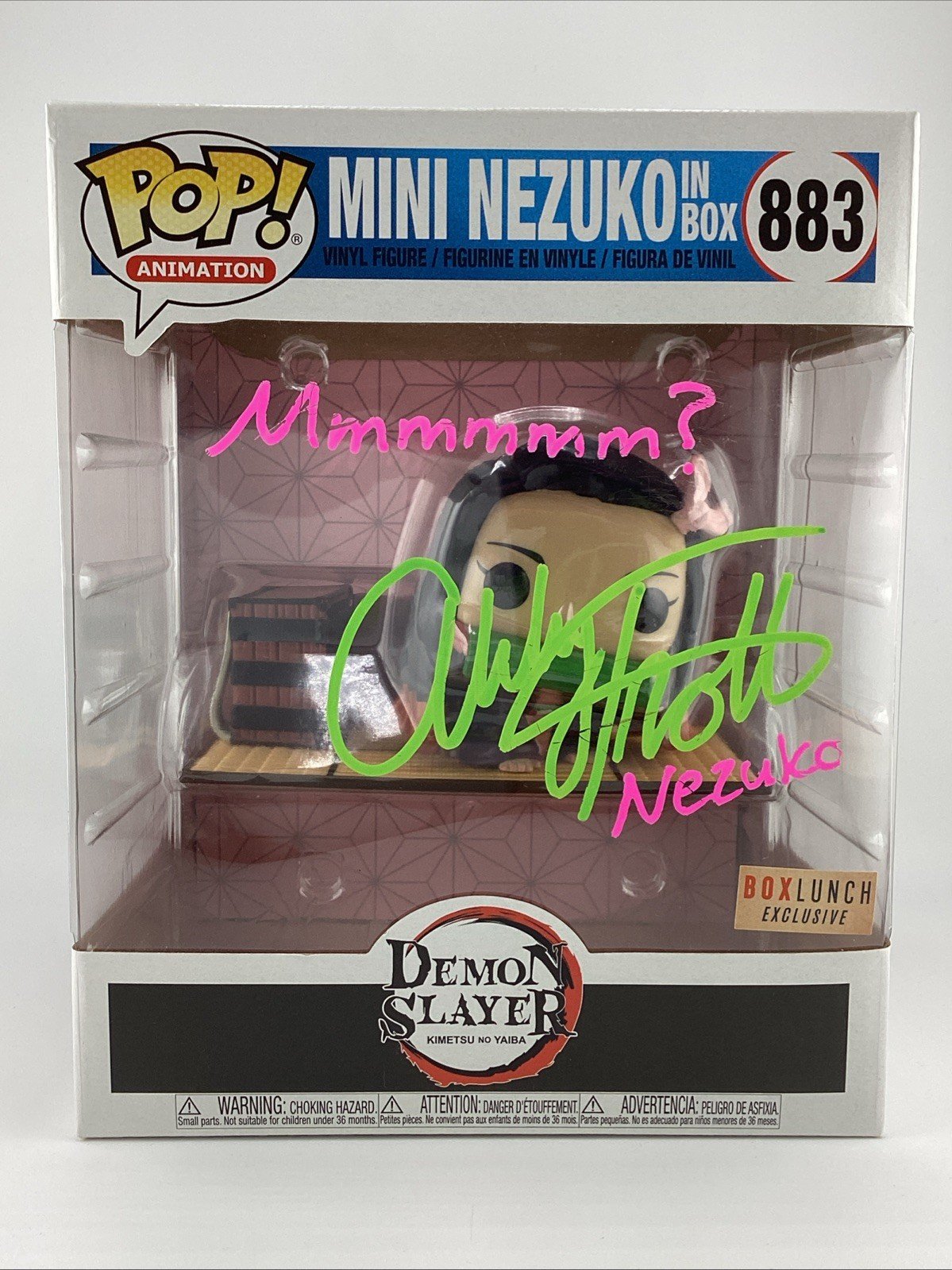 Funko Pop! Deluxe: Demon Slayer: Kimetsu no Yaiba- Mini Nezuko Signed Abby T#833