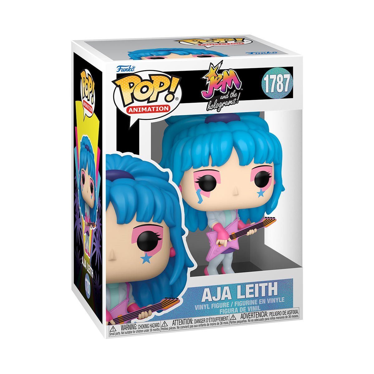 Funko Pop! Animation Jem and the Holograms Pack of 5 (Synergy #1791, Shana Elmsford #1790, Benton #1789, Jem #1788, and Aja Leith #1787) Collectible Vinyl Figures