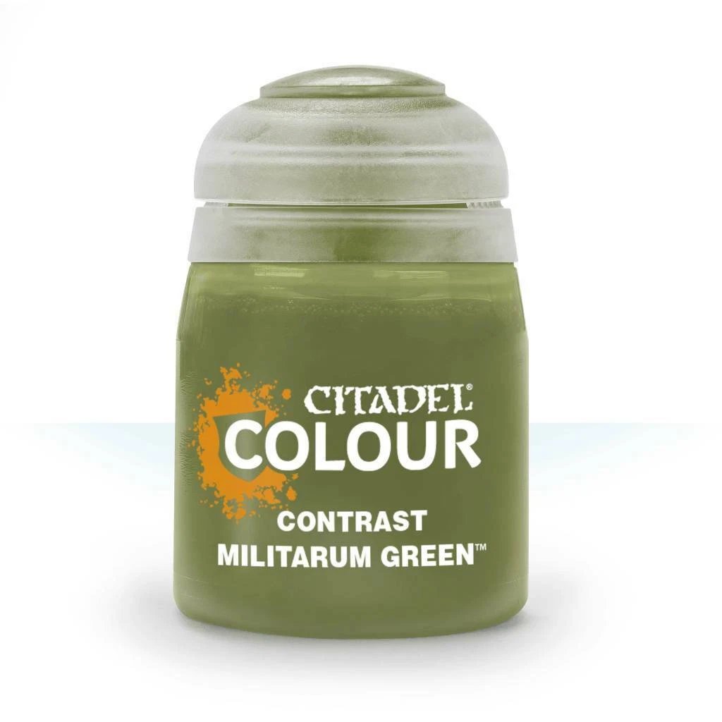 Warhammer Citadel Contrast: Militarum Green Paint Bottle 18ml