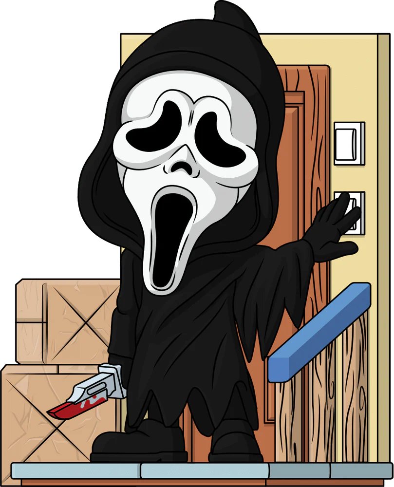 Lights Out Ghost Face Youtooz Scream Collection - Approx. 4.9" Collectible Vinyl Figure #1 with Window Display Box