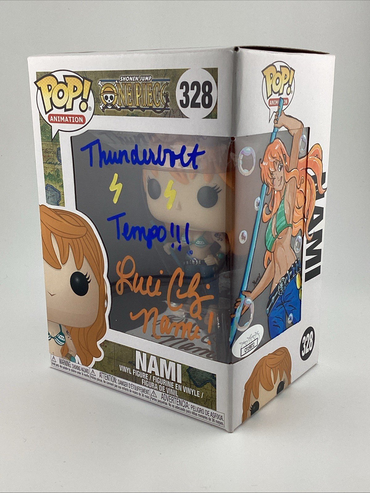 Funko Pop! Vinyl: One Piece - Nami Signed Luci Christian & Artwork JSA #328