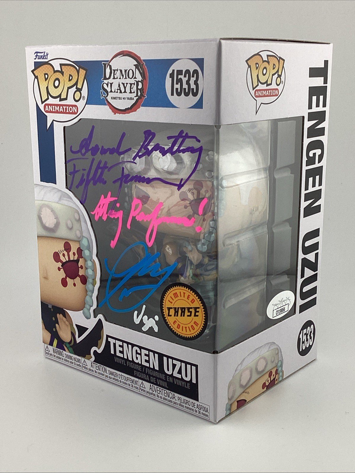 Funko Pop! Demon Slayer -Tengen Uzui CHASE - Signed By Ray Chase *JSA* #1533