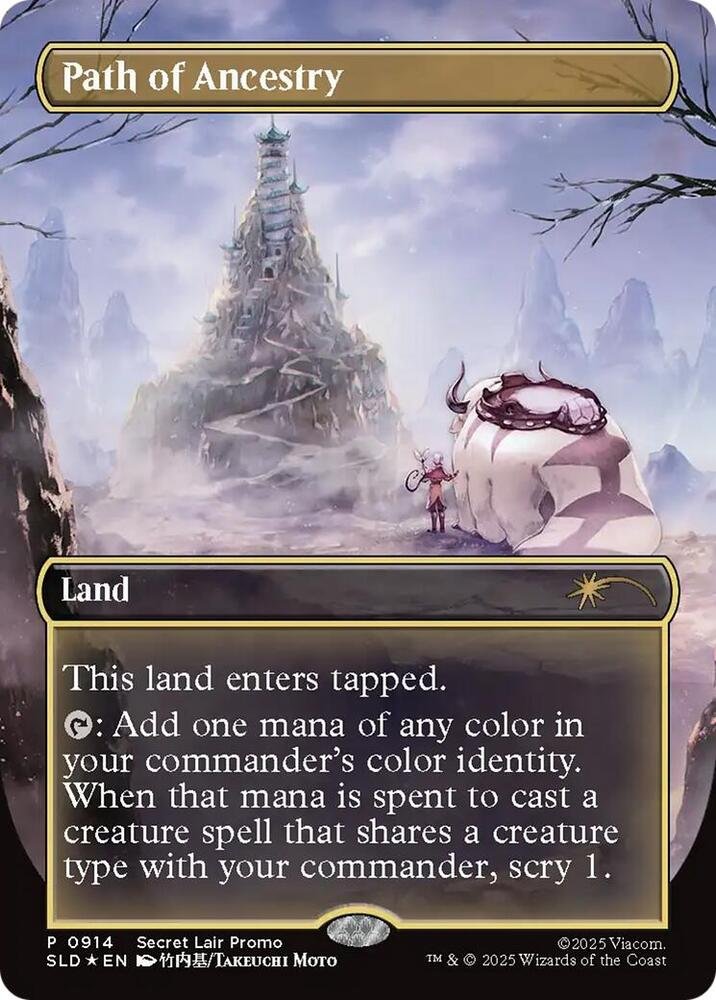 MTG Secret Lair x Avatar The Last Airbender Path of Ancestry Promo Rainbow Foil card