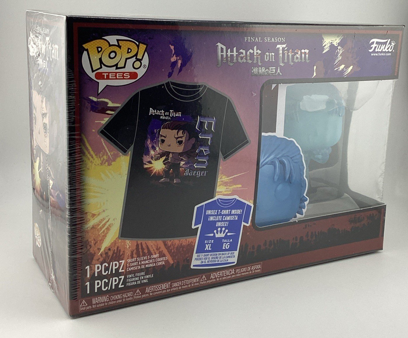 Funko Pop! Vinyl & Tee Attack On Titan Eren w/ Marks ( X-Large) #1321