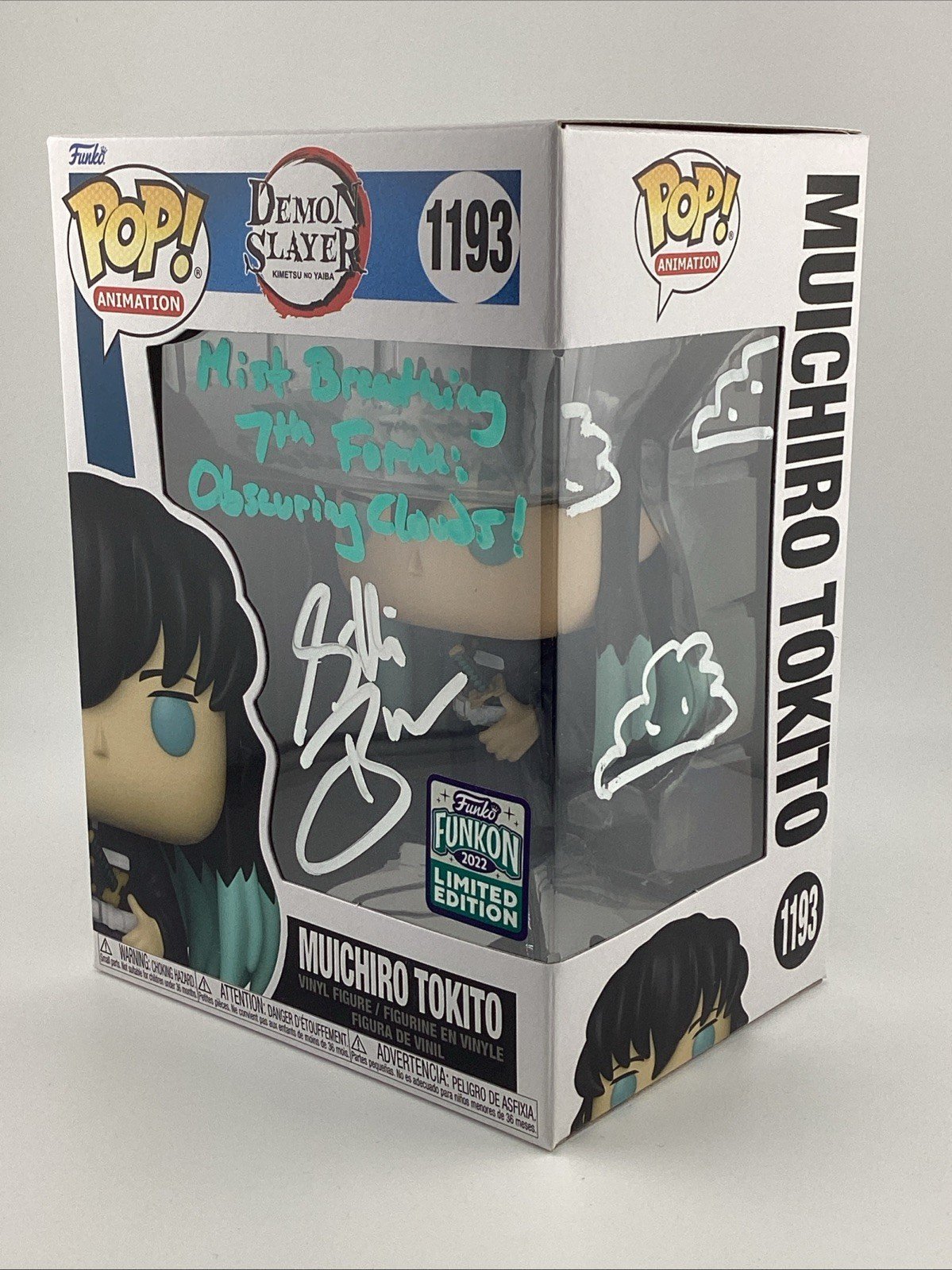Funko Pop! Muichiro Tokito #1193 - 2022 Funkon LE - Signed By Griffin Burns