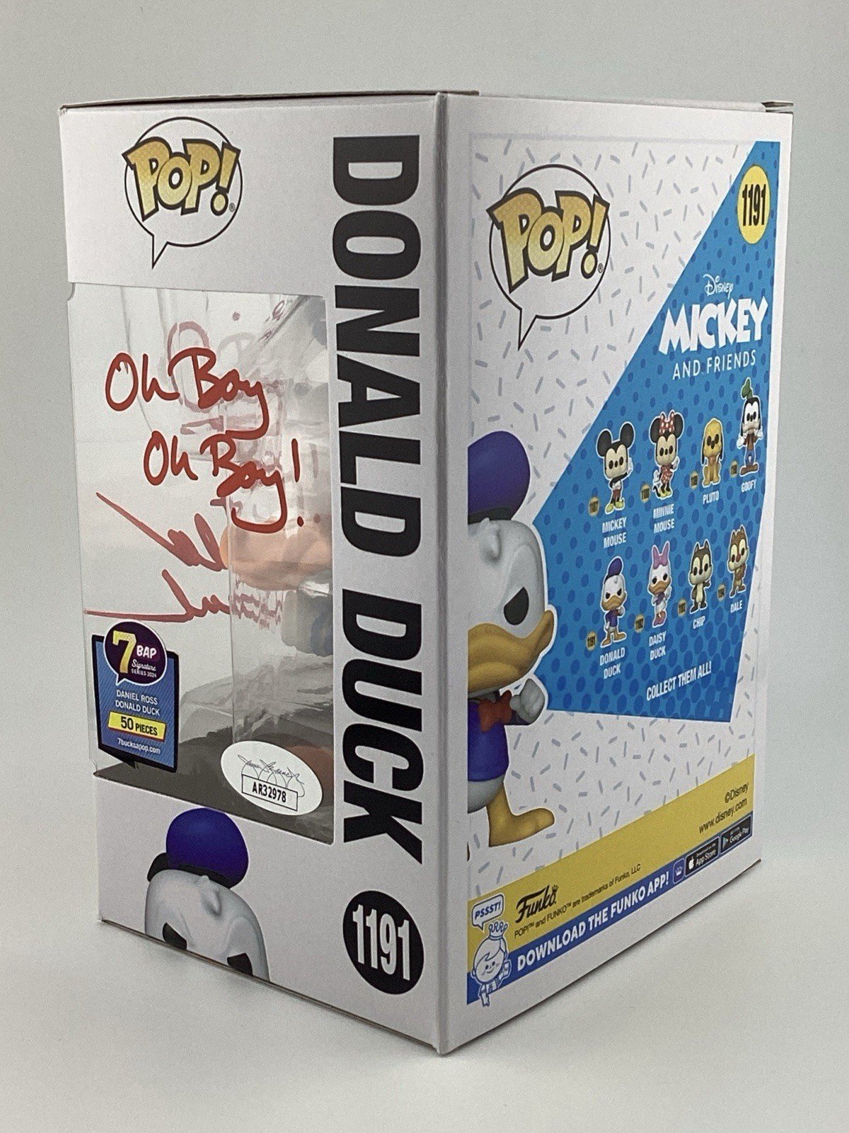 Funko Pop! Vinyl: Disney - Donald Duck Signed Daniel Ross JSA #1191