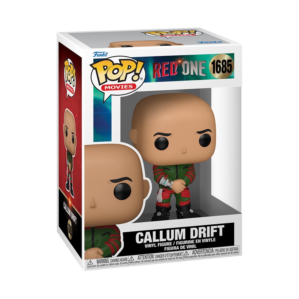 Red One Funko Pop! Movies Set of 2 (Nick #1686, Callum Drift #1685) Collectible Vinyl Figures