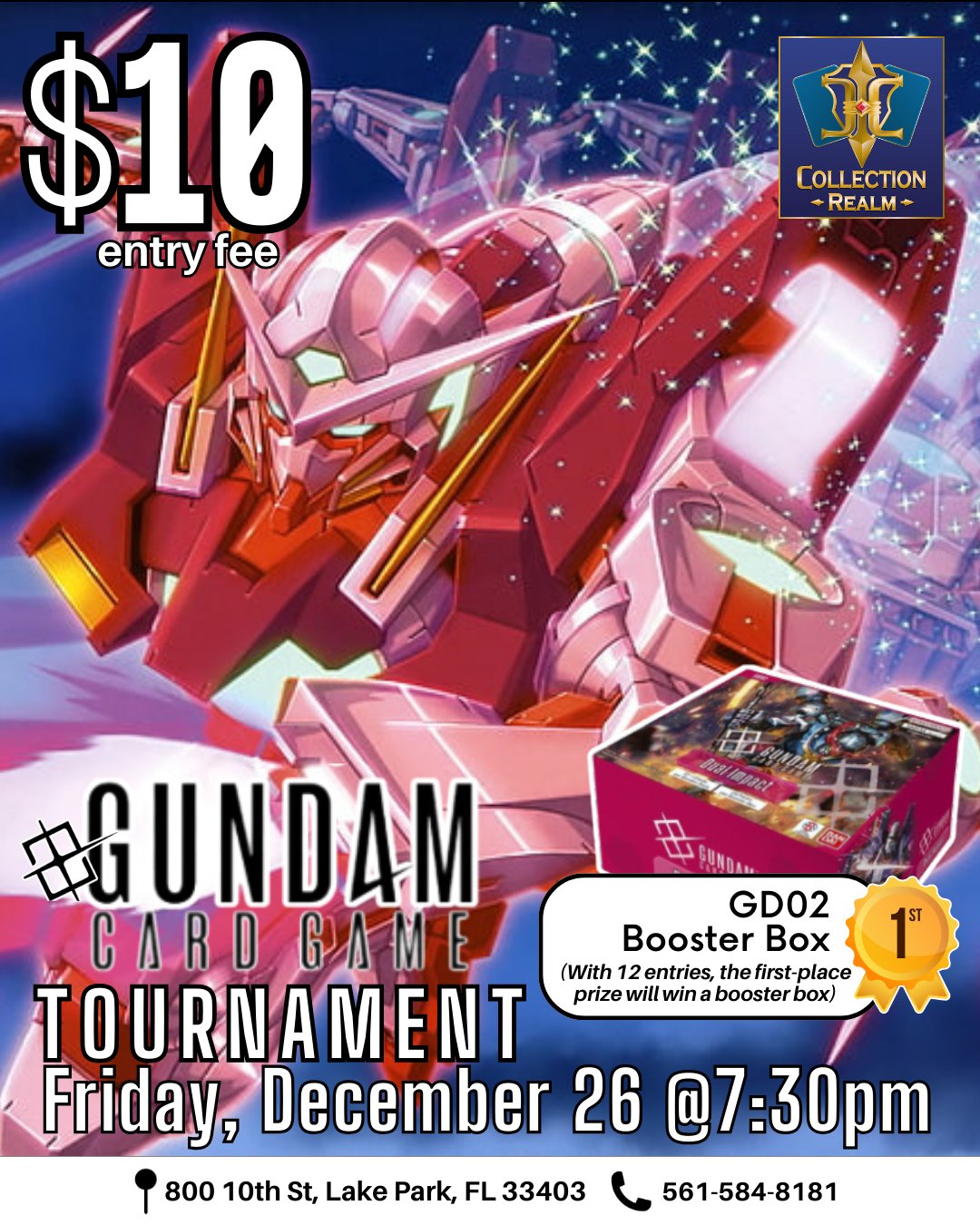 Gundam Card Game Tournament – December 26 (Friday, 7:30 PM)