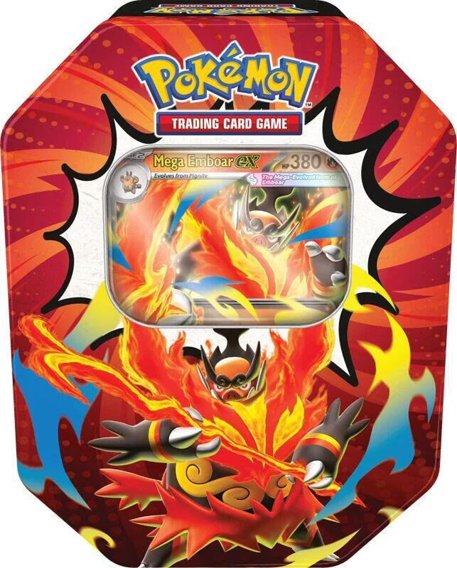 Pokemon Ascended Heroes Mega Emboar Ex Tin