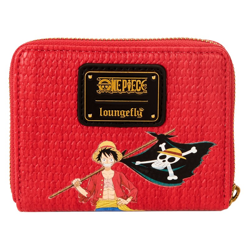 Jolly Roger Zip-Around Faux Vegan Leather Wallet (6x4") - NYCC Exclusive Limited Edition Loungefly One Piece Luffy - Pack of 1