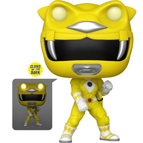Yellow Ranger #1781 Funko Pop! Movies Mighty Morphin Power Rangers: The Movie - Approx. 3 3/4" Glows In The Dark Collectible Vinyl Figure Bundled with Display Box Protector Case