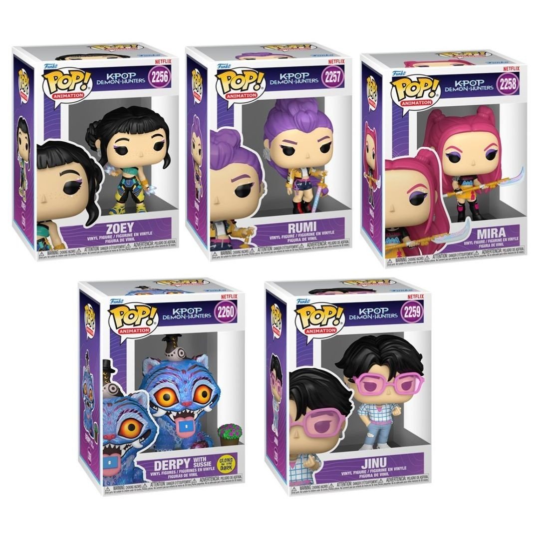 KPop Demon Hunters Funko Pop! Animation - Set of 5 (Mira #2258 KPop Demon Hunters Funko Pop! Animation - Set of 5 (Mira #2258