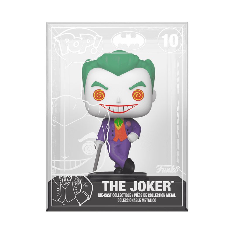 The Joker Funko Pop! DC Batman - Approx. 4.15" Die-Cast Exclusive Collectible Figure #10 with Acrylic Case
