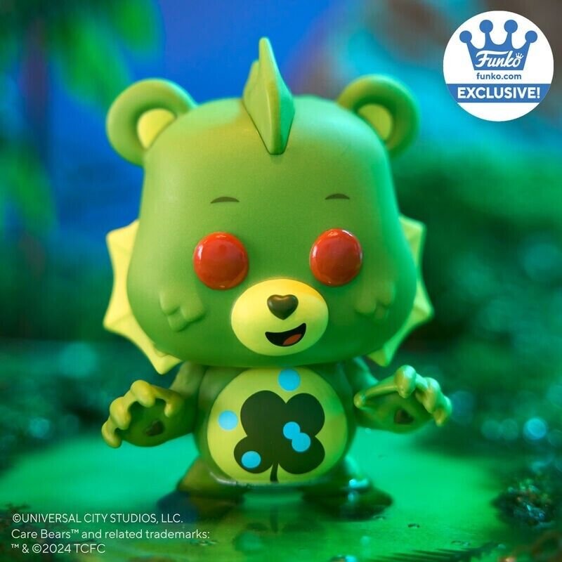 Good Luck Bear as Gill-Man Funko Pop! Movies Care Bears x Monsters - Approx. 4.3" Collectible Limited Edition Vinyl Figure #1650 in Window Display Box