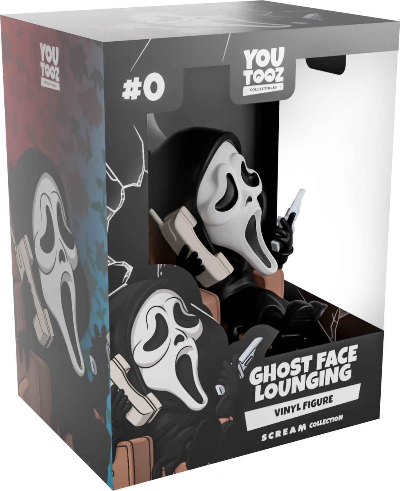Ghost Face Lounging Youtooz Scream Collection - Approx. 4.1" Collectible Vinyl Figure #0 with Window Display Box