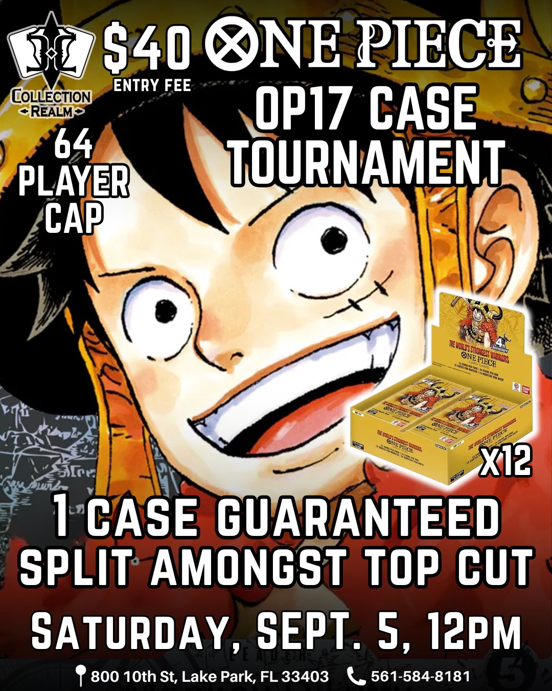 One Piece TCG Case Tournament - Sept 5