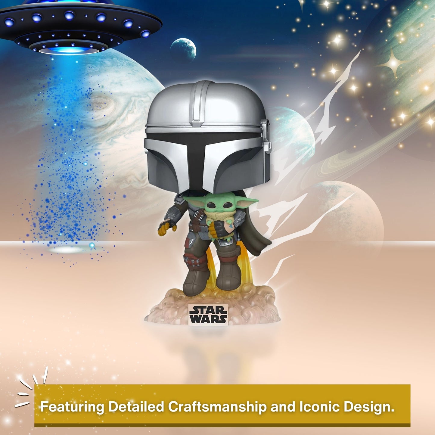 The Mandalorian With The Child #402 Funko Pop! Star Wars - Approx. 3 3/4" Collectible Vinyl Figure