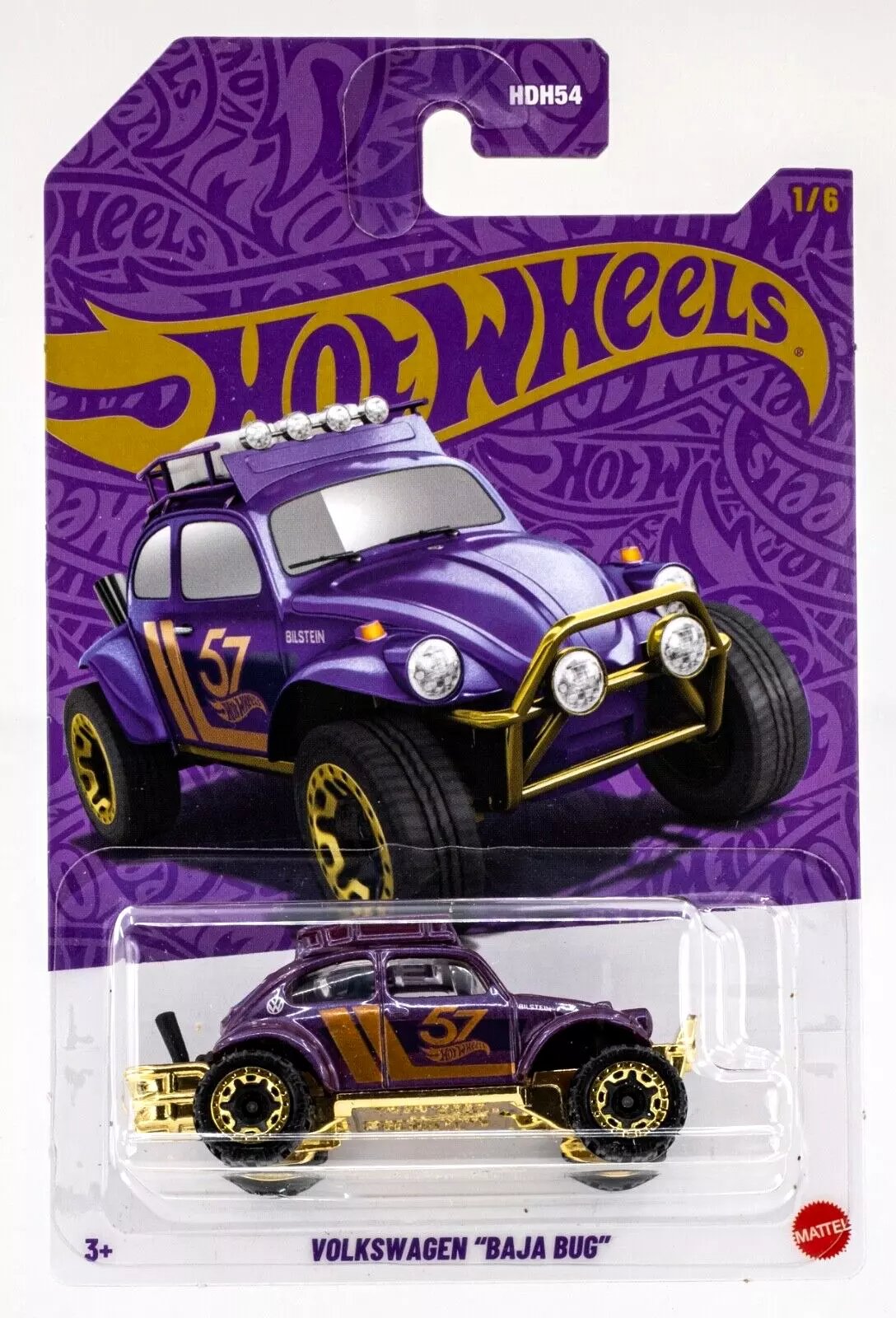 Hot Wheels Pearl and Chrome Vehicle 2025 Mix 1 Pack of 5 ( Muscle and Blown, Volkswagen Baja Bug, '73 Jeep J10, 1955 Corvette, and D-Muscle) - 1:64 Scale Die-Cast Collectible Toy Car