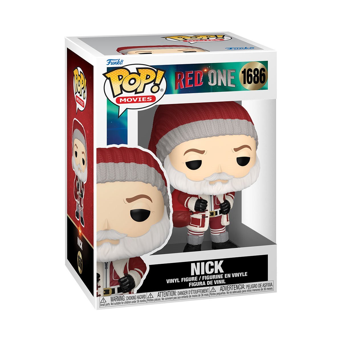 Red One Funko Pop! Movies Set of 2 (Nick #1686, Callum Drift #1685) Collectible Vinyl Figures