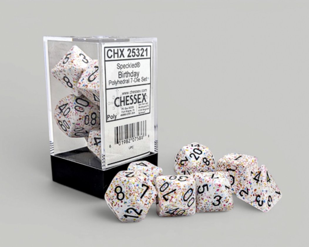Chessex Dice 7-Die Speckled - Birthday