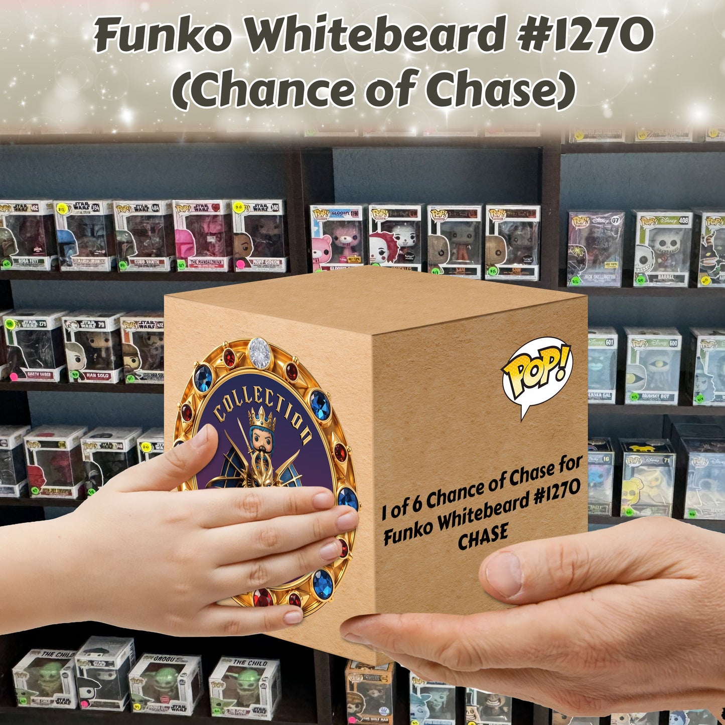 Whitebeard #1270 Funko Pop! Animation: One Piece - 1 in 6: CHANCE OF CHASE - Collectible Vinyl Figure with Window Display Box