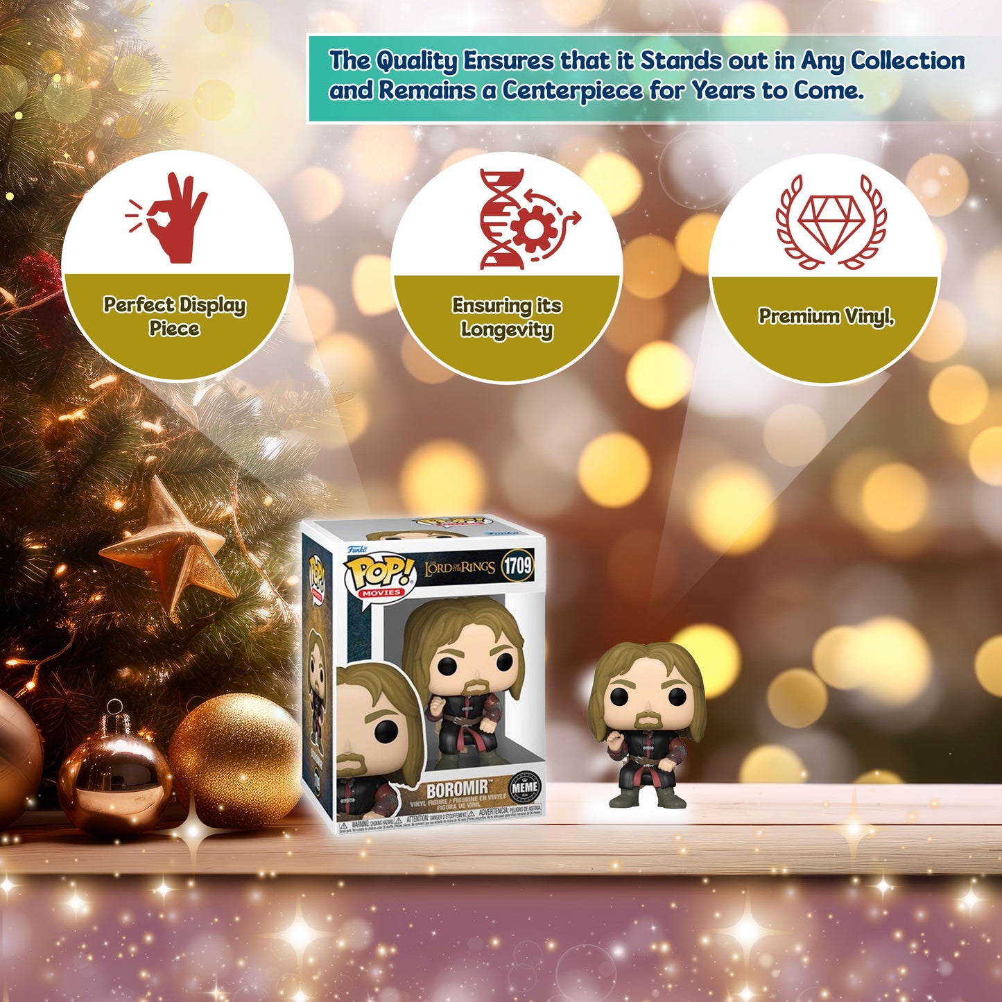 Boromir Meme Funko Pop! Movies: The Lord of the Rings - Approx. 3 1/2" Collectible Vinyl Figure #1709 with Display Box Protector Case