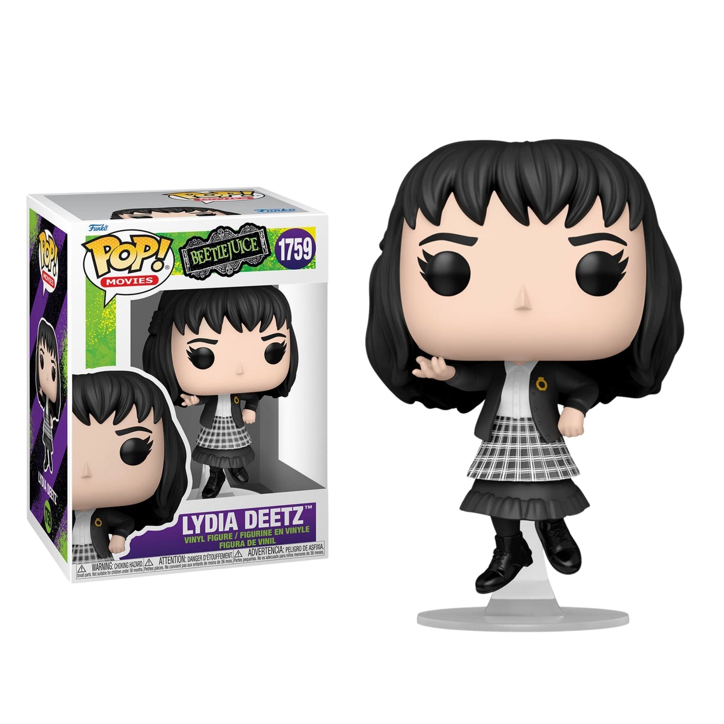 Lydia Deetz (Flying) Funko Pop! Movies Beetlejuice - Approx. 4" Collectible Vinyl Figure #1759 with Display Box Protector Case