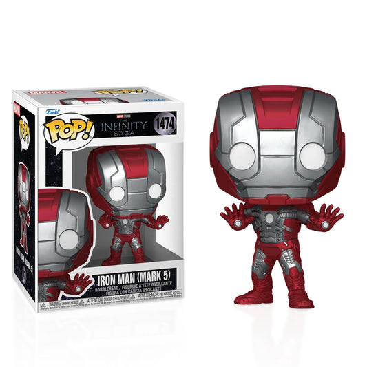Iron Man (Mark 5) Funko Pop! Marvel Studios MCU Archives The Infinity Saga - Approx. 4" Collectible Vinyl Figure #1474 Bundled with Display Box Protector Case