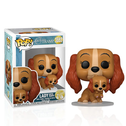 Lady with Puppy Funko Pop! Disney Lady and the Tramp 70th Anniversary - Approx. 3 1/2" Collectible Vinyl Figure #1553 Bundled with Display Box Protector Case