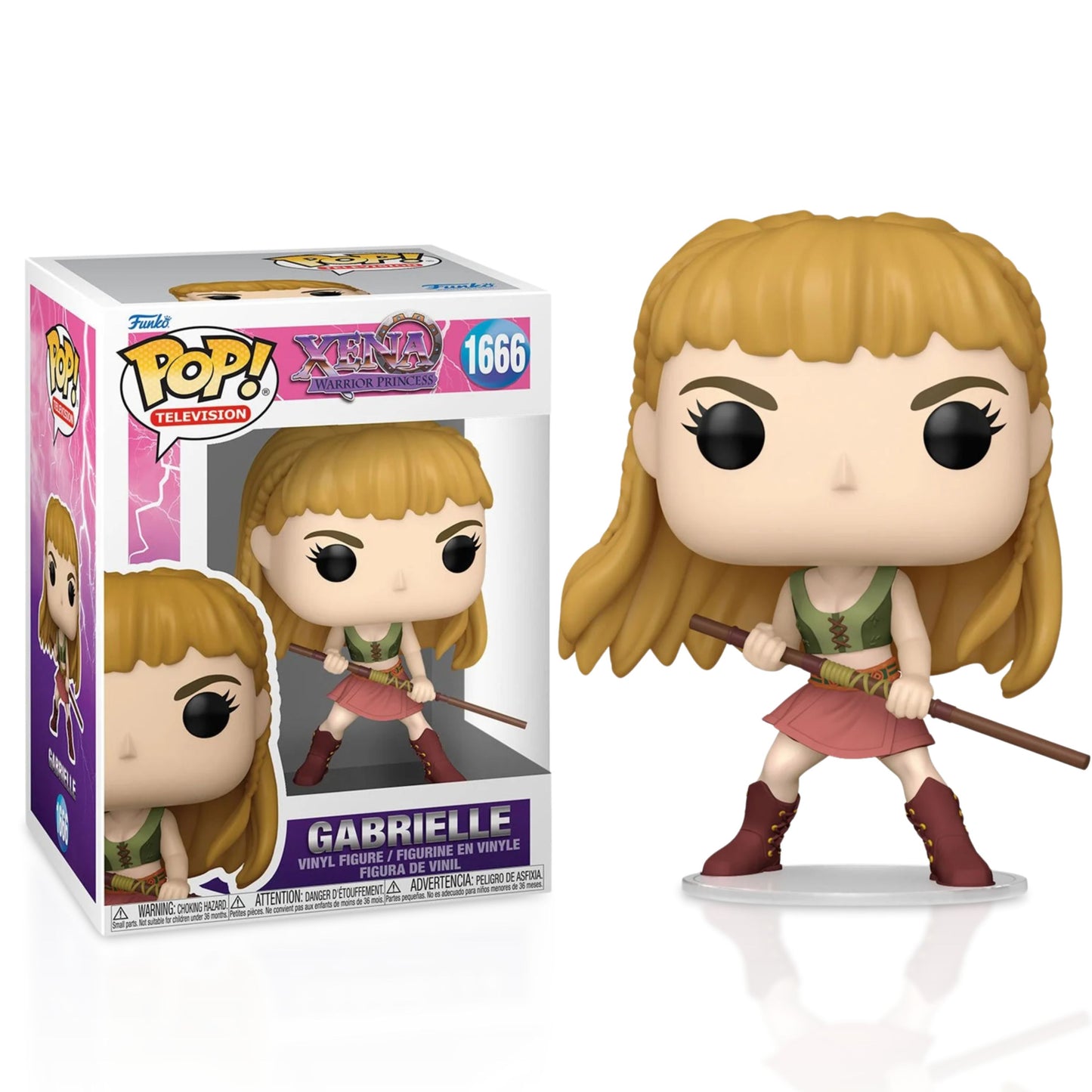 Gabrielle Funko Pop! Television Xena Warrior Princess - Approx. 4" Collectible Vinyl Figure #1666 with Display Box Protector Case