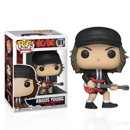 Angus Young Funko Pop! Rocks AC/ DC - Approx. 3 3/4" Collectible Vinyl Figure #91 Bundled with Display Box Protector Case