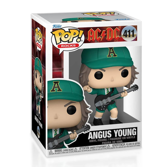 Angus Young Green Outfit Funko Pop! Rocks AC/DC - Approx. 4" Collectible Vinyl Figure #411 with Display Box Protector Case