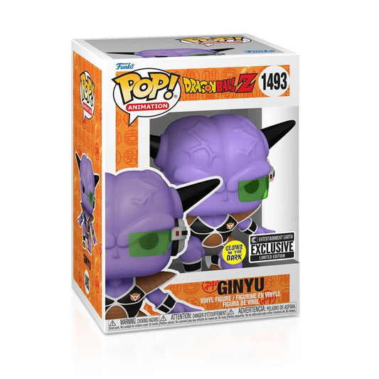 Ginyu Funko Pop! Animation Dragon Ball Z - Approx. 4" Collectible Glows In The Dark Entertainment Earth Exclusive Limited Edition Vinyl Figure #1493 with Display Box Protector Case