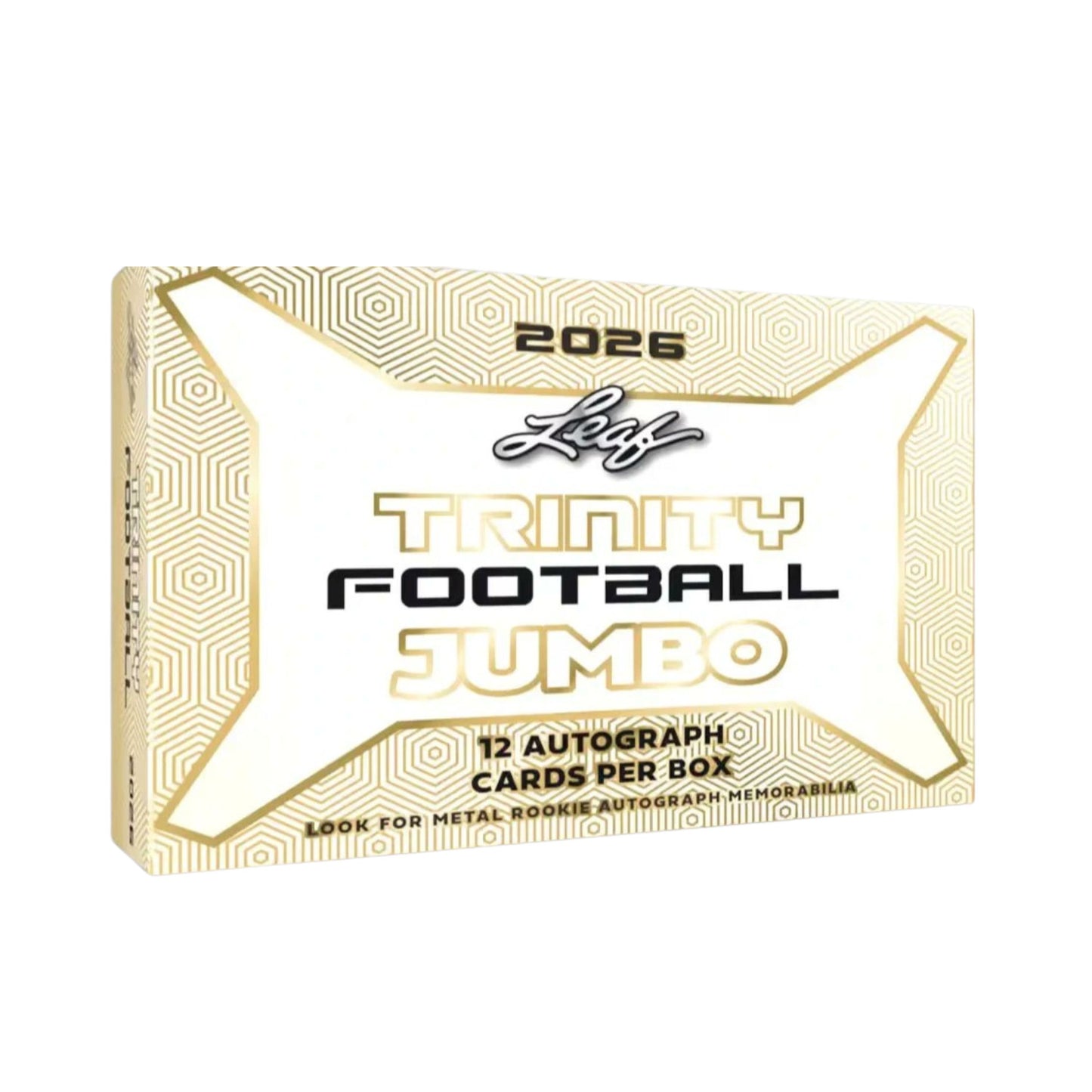 2026 Leaf Trinity Football NFL Factory Sealed 8 Box Hobby Jumbo Case, Premium Football Trading Cards for Collectors and Sports Memorabilia Fans (PRE-ORDER)