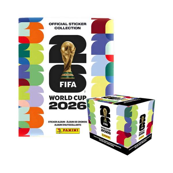 2026 Panini World Cup Soft Cover Album with 50 sticker pack box for FIFA World Cup sticker collecting