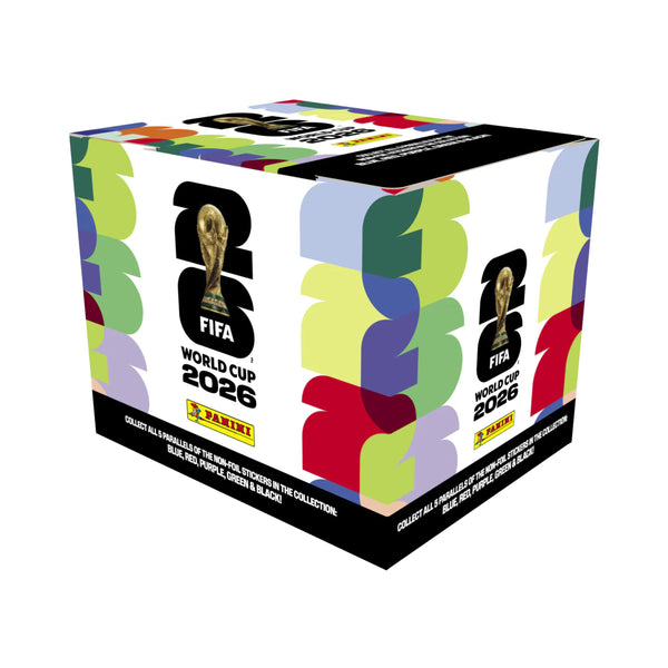 Panini FIFA World Cup 2026 Official Sticker Packs Box (50 Packs) - Collectible Soccer Stickers with Limited Parallel Inserts for Fans & Collectors