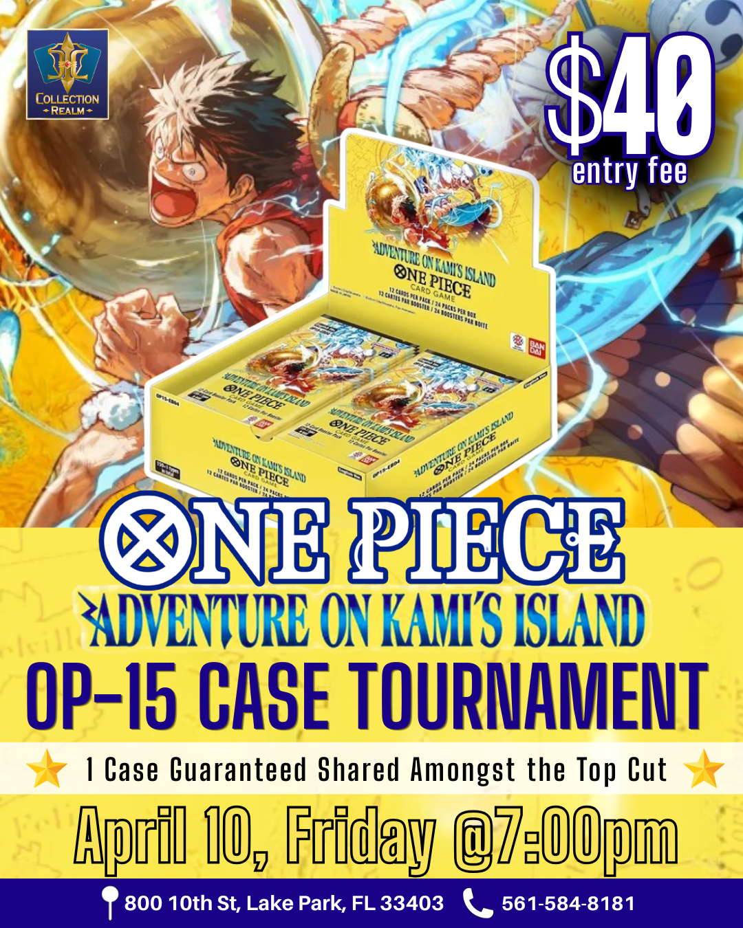 One Piece TCG Adventure on Kami's Island OP-15 Case Tournament – April 10, Friday 7:00PM